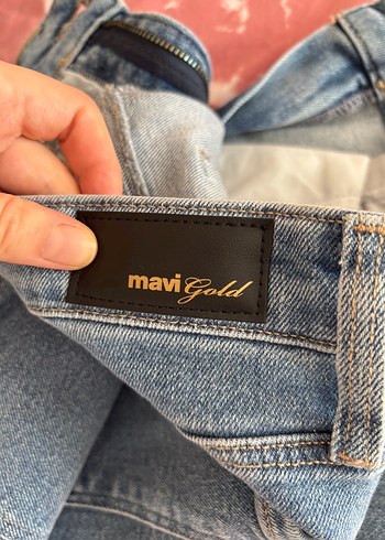28 Beden mavi Renk Tokalı Kadın Midi Boy Dar Kesim Kot Pantolon