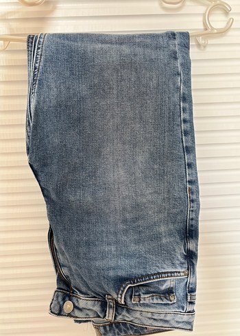 Gri mavi normal kesim kadın kot pantolon
