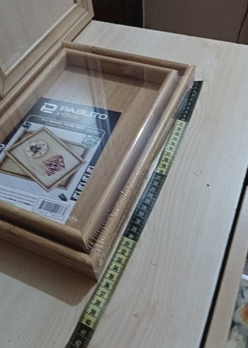 Bej Bambu 2 Parça Tepsi Seti - Görsel 4