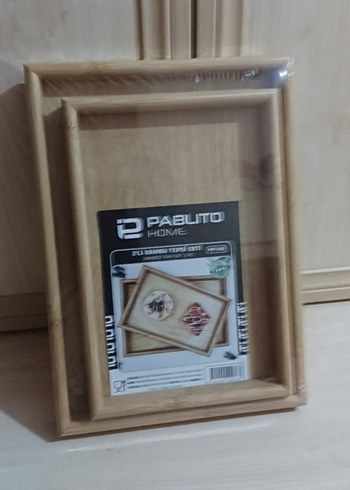 Bej Bambu 2 Parça Tepsi Seti - Görsel 8