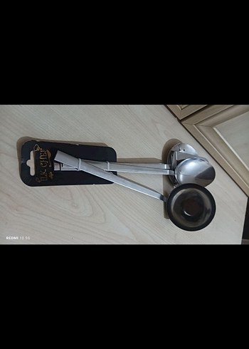 Gri Paslanmaz Çelik Mutfak Kepçeleri Seti - Görsel 4