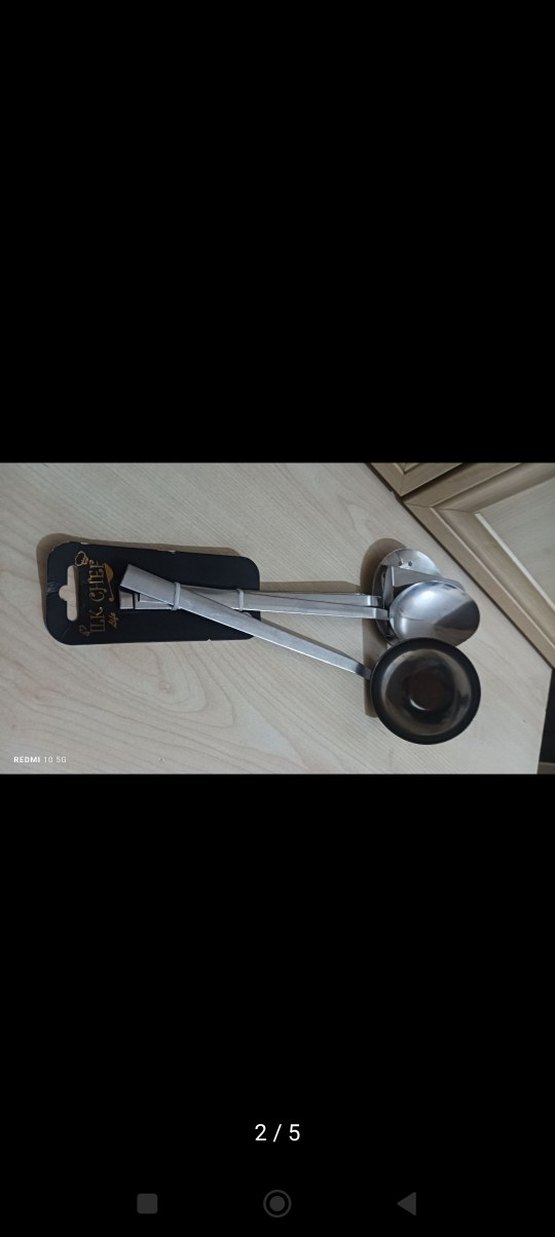 Gri Paslanmaz Çelik Mutfak Kepçeleri Seti - Görsel 4