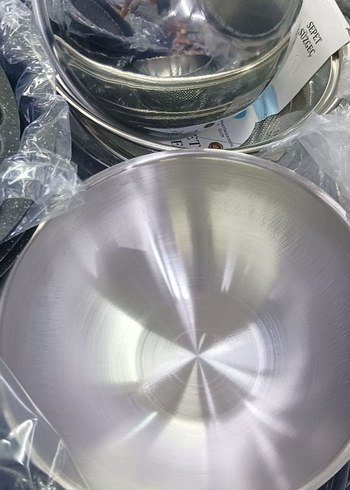 Parlak Gri Paslanmaz Çelik Kase - Görsel 3