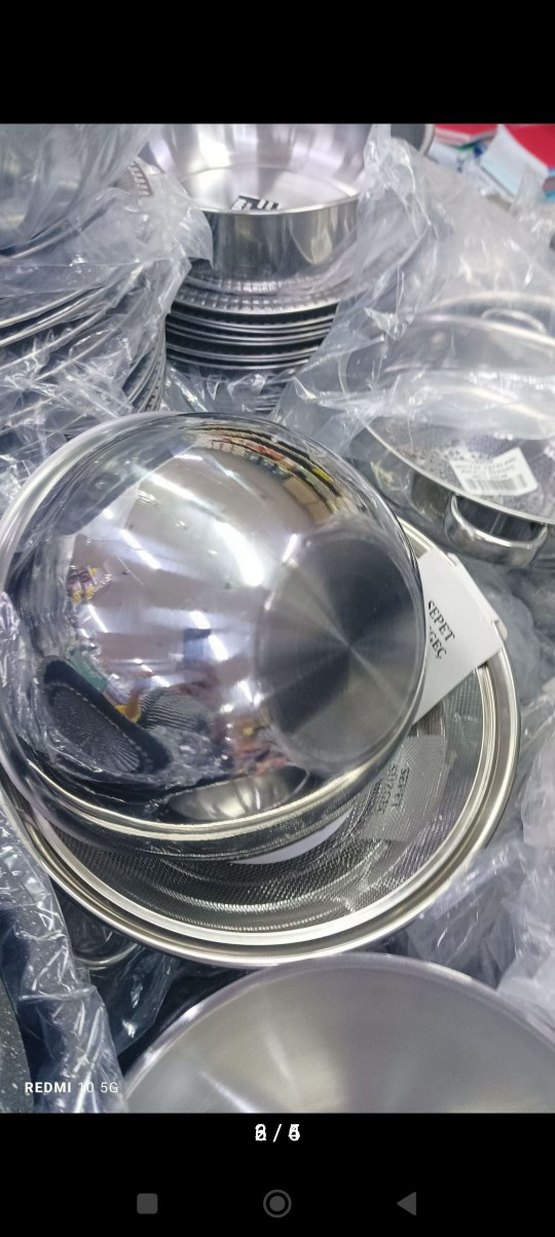 Parlak Gri Paslanmaz Çelik Kase - Görsel 4