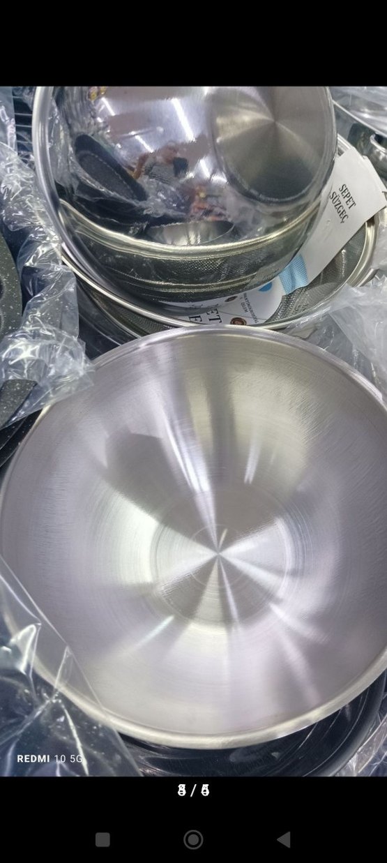 Parlak Gri Paslanmaz Çelik Kase - Görsel 3