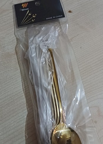 Parlak Altın Renkli 6adet tatlı kaşığı - Görsel 3