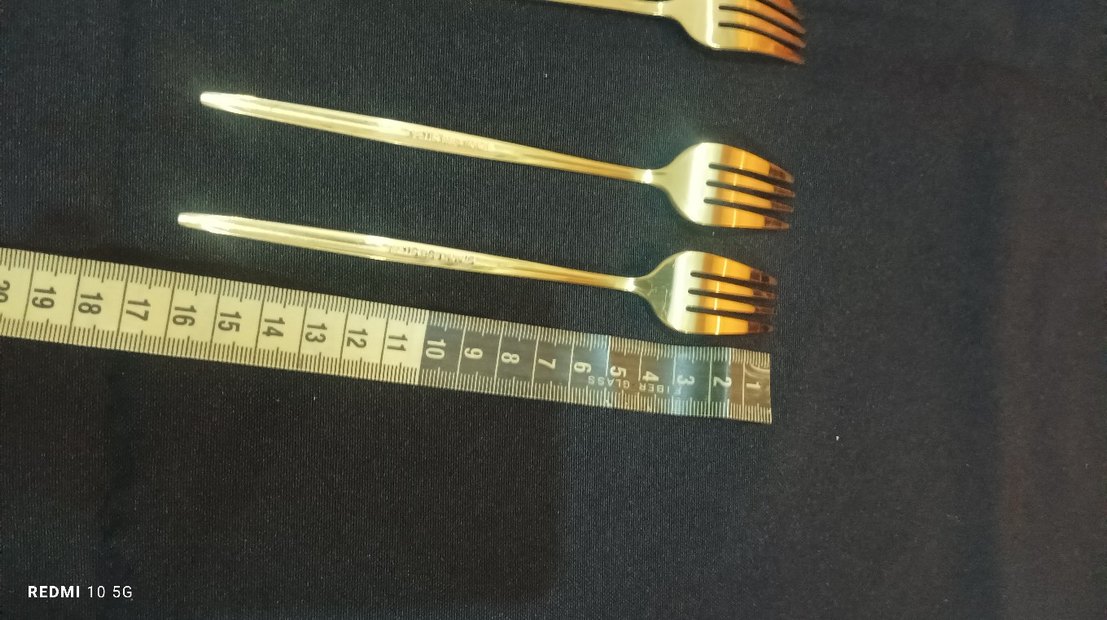 Altın Renkli 6 Parça Çatal Seti - Görsel 4