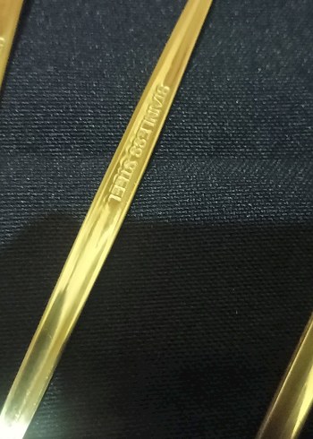 Parlak Altın Renkli 6li Kaşık Seti - Görsel 4