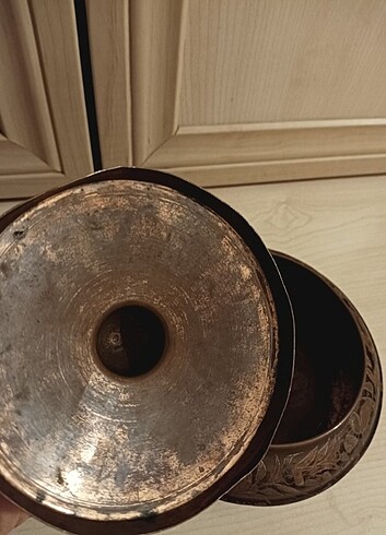 Beden kahverengi Renk Az kullanılmış bakır şekerlik