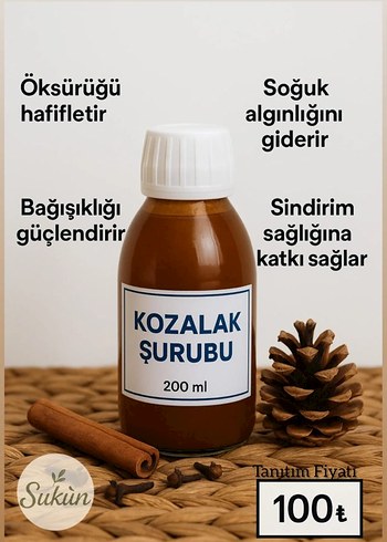 Kozalak Şurubu 200 ml - Soğuk Algınlığı ve Sindirim Destek