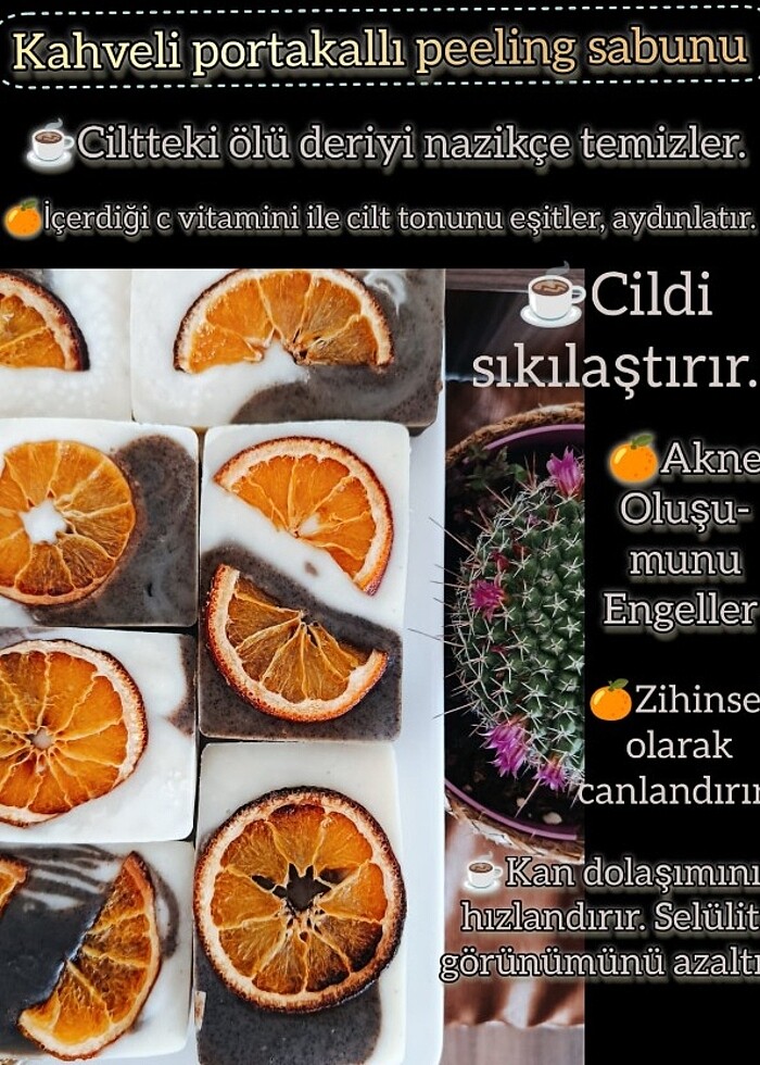 Portakal yağlı peeling Sabunu - Görsel 2