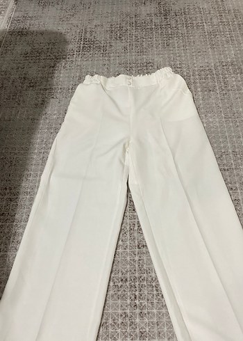 38 Beden Ekru bol paça pantolon