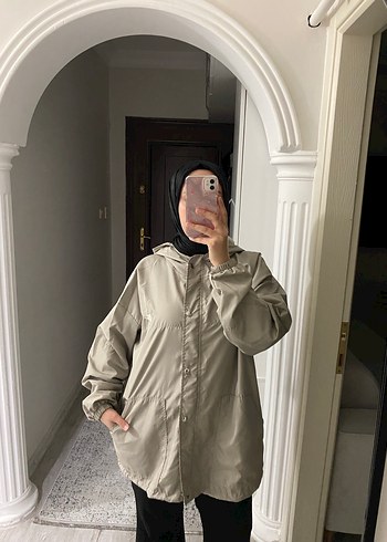 Kadın Bej Midi Yağmurluk - Görsel 2