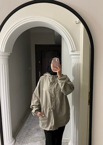 Kadın Bej Midi Yağmurluk - Görsel 5