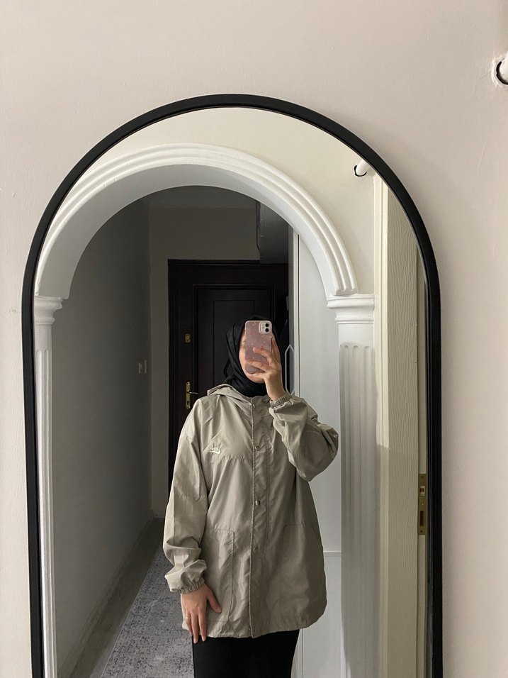 Kadın Bej Midi Yağmurluk - Görsel 4