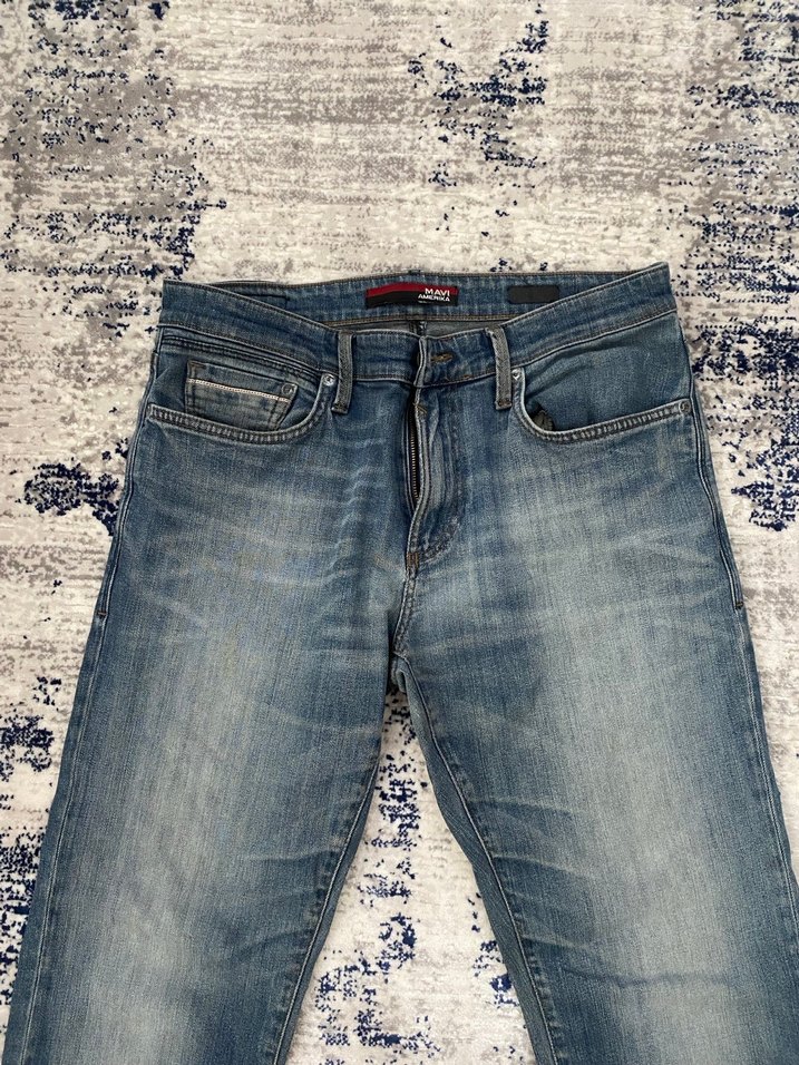 Gri Mavi Erkek Denim Pantolon - Görsel 2