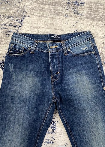 Düğmeli Regular Fit Erkek Denim Pantolon - Görsel 2