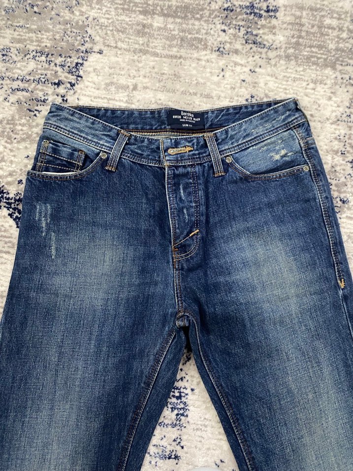 Düğmeli Regular Fit Erkek Denim Pantolon - Görsel 2