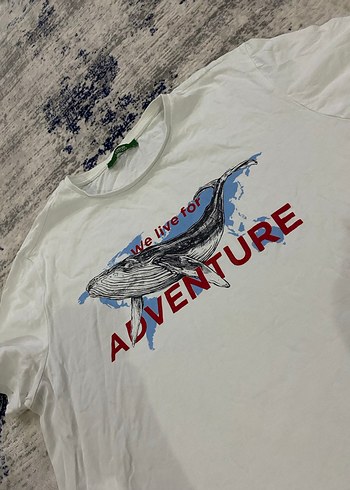 Beyaz Baskılı erkek Tişört - Görsel 3