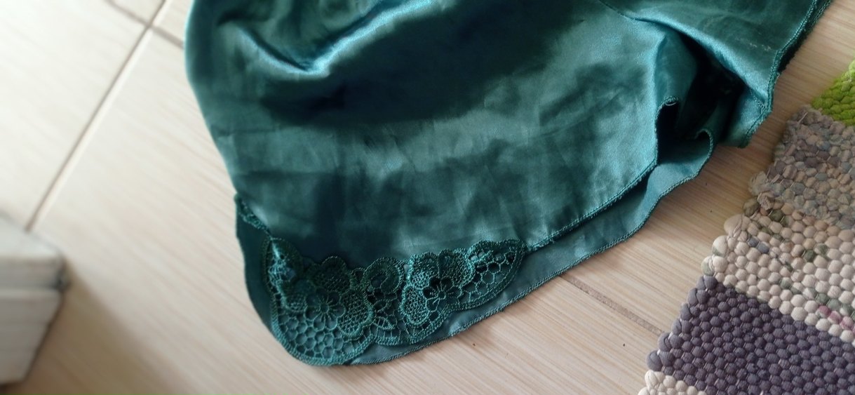 Düğmeli Siyah Saten Hamile Şortu - Görsel 4