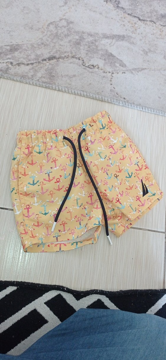 Çapa Desenli Erkek Çocuk Sarı Deniz Şortu - Görsel 3