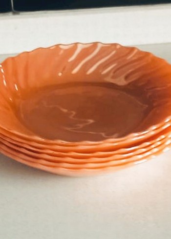 antika sarı Yemek tabakları 6 adet - Görsel 2