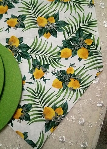 Yemek masası supla takımı 6 supla 1 runner - Görsel 3