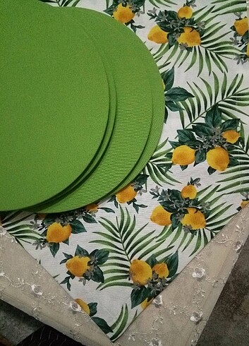 Yemek masası supla takımı 6 supla 1 runner - Görsel 2