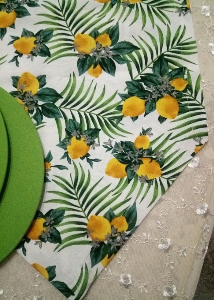 Yemek masası supla takımı 6 supla 1 runner - Görsel 3