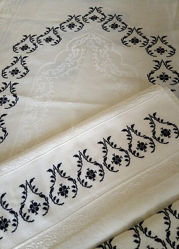 Çeyizlik kanaviçe seccade takımı - Görsel 3