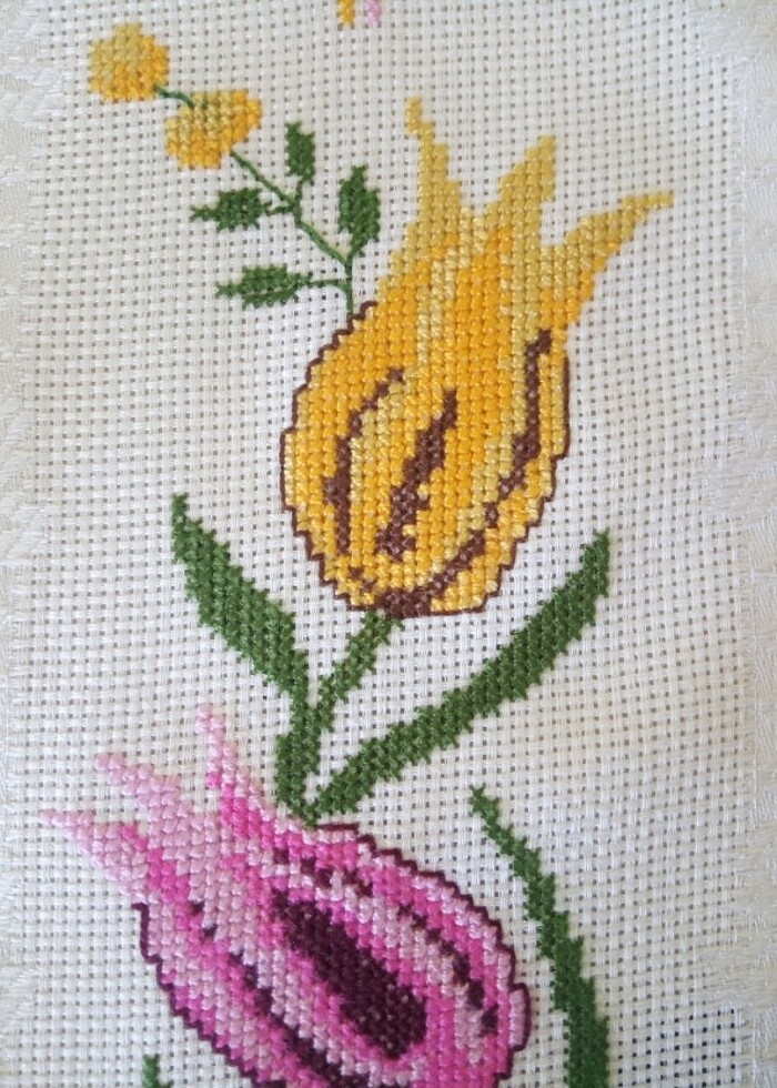 Çeyizlik kanaviçe bohça, masa, orta sehpa, fiskos örtüsü  - Görsel 4