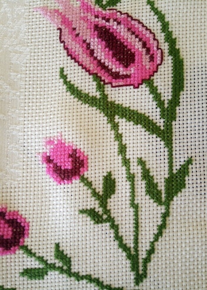 Çeyizlik kanaviçe bohça, masa, orta sehpa, fiskos örtüsü  - Görsel 5