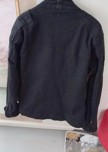 Erkek Siyah Fermuarlı Denim Ceket - Görsel 4