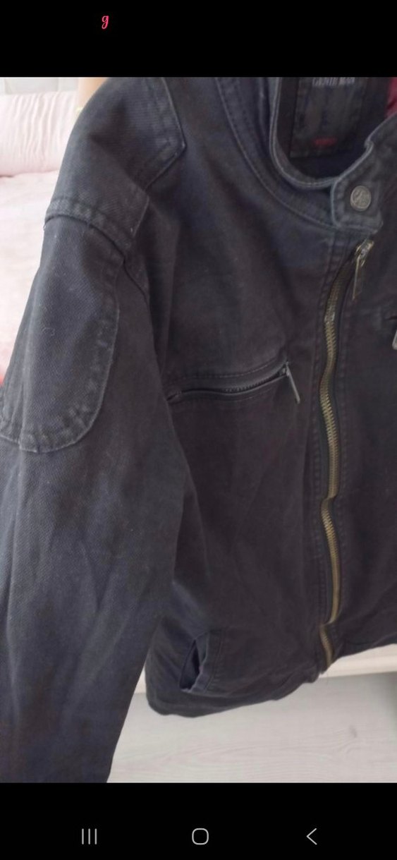 Erkek Siyah Fermuarlı Denim Ceket - Görsel 3