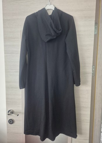 Düğmeli Siyah Uzun Kadın Kap - Görsel 2