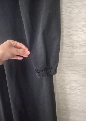 Düğmeli Siyah Uzun Kadın Kap - Görsel 3