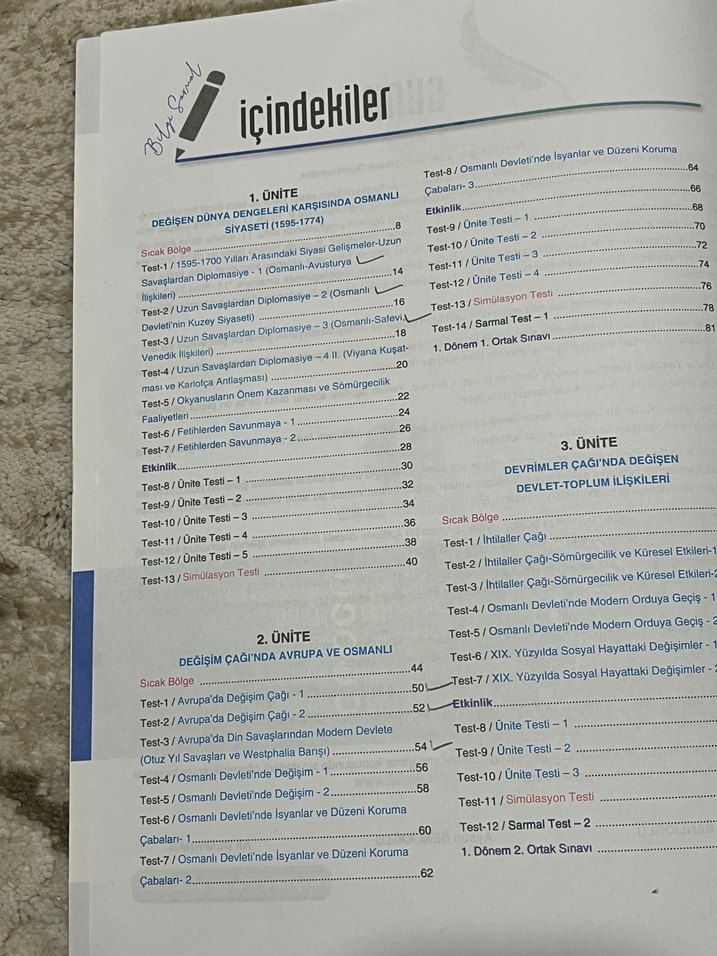 11. Sınıf Bilgi Sarmal Konu Anlatımlı Tarih Soru Bankası - Görsel 3