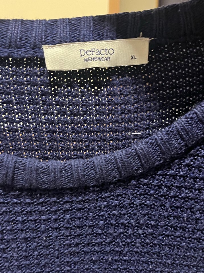 Defacto Erkek Lacivert Kazak - Görsel 4