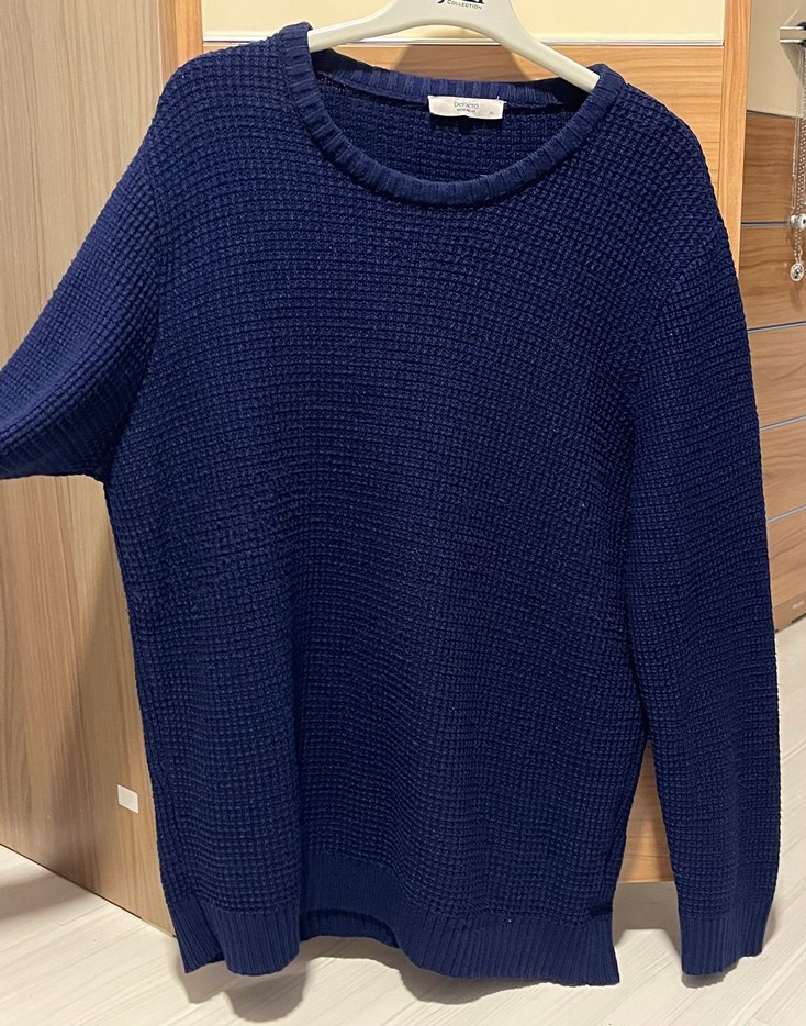 Defacto Erkek Lacivert Kazak - Görsel 3