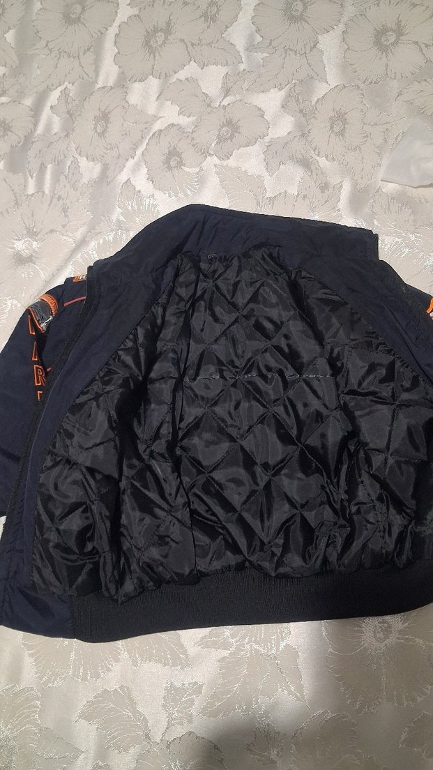 Erkek Çocuk Mavi Biker Fermuarlı Mont - Görsel 2