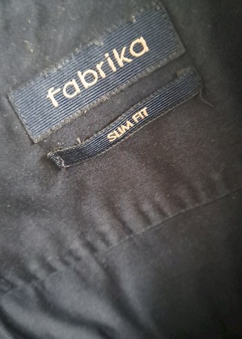 Fabrika Erkek Lacivert Uzun Kollu Keten Gömlek Fabrika marka l beden