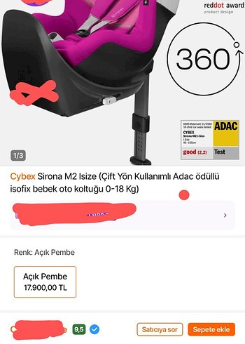 Çocuk bebek oto koltuğu cybex