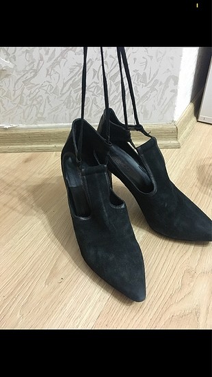 Derimod Derimod suet topuklu ayakkabı stiletto