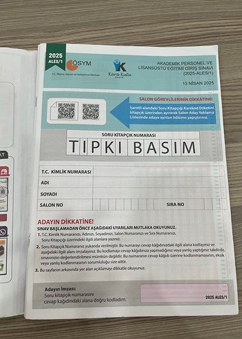 ALES 2023 Son 12 Sınavı Tipki Basım Deneme Kitabı - Görsel 2
