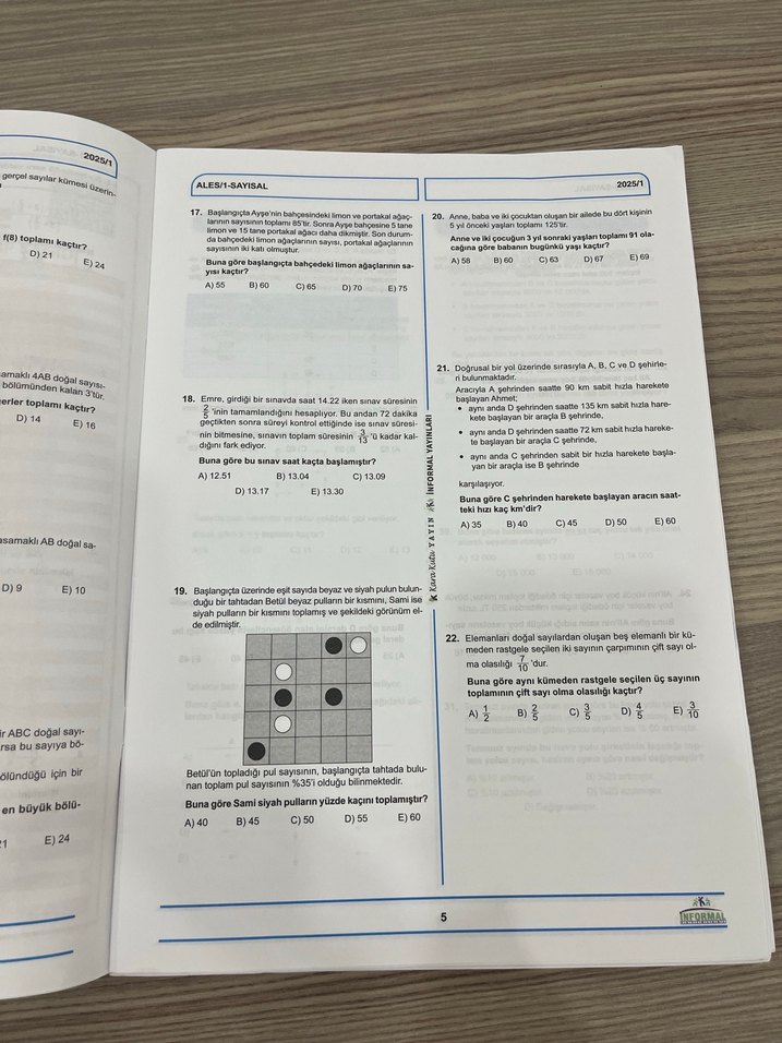 ALES 2023 Son 12 Sınavı Tipki Basım Deneme Kitabı - Görsel 3