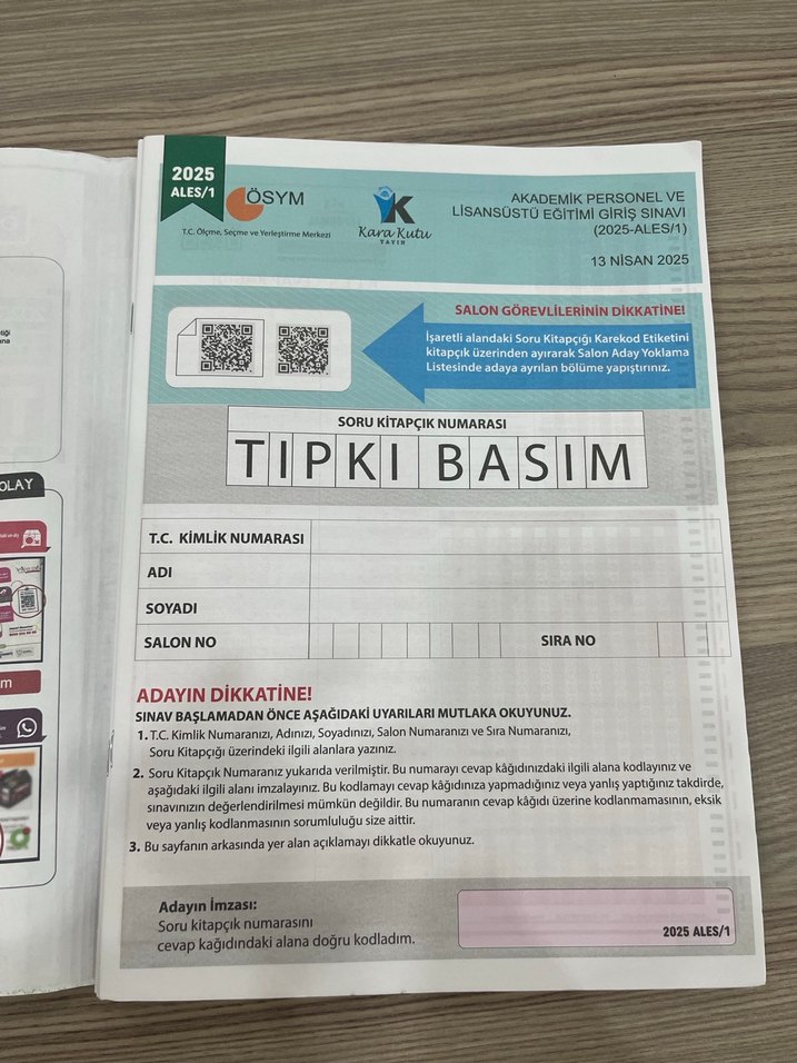 ALES 2023 Son 12 Sınavı Tipki Basım Deneme Kitabı - Görsel 2