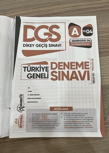2025 DGS Anamorfik 50 Sayısal 50 Sözel Deneme Paketi - Görsel 2