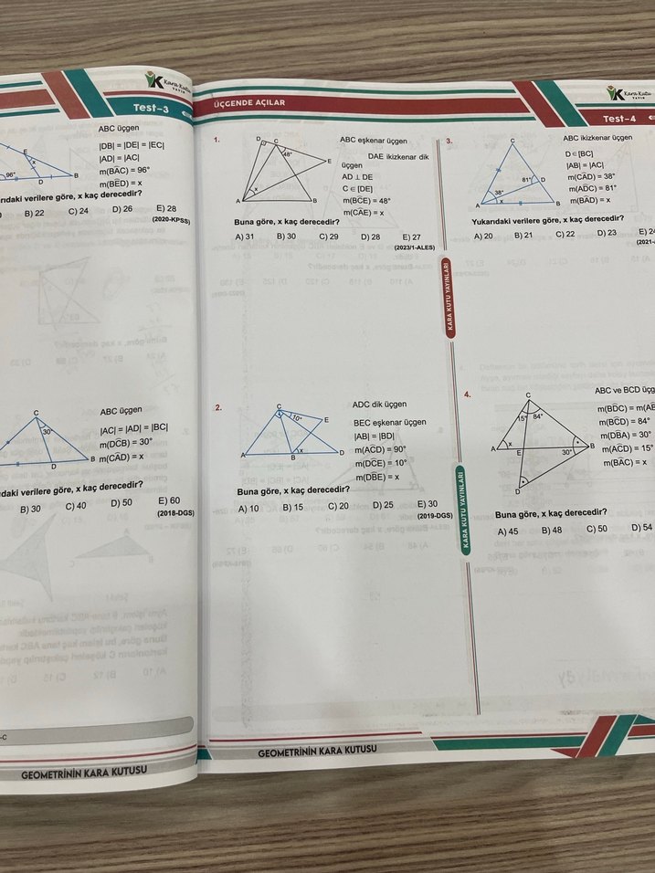 DGS Akademik Geometri Çıkmış Soru Bankası 2025 - Görsel 2