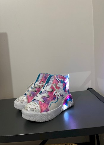 Renkli Pullu Kız Çocuk Spor Ayakkabı - Görsel 3