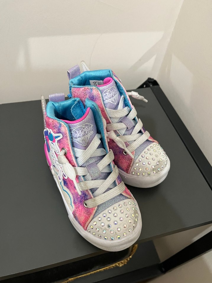 Renkli Pullu Kız Çocuk Spor Ayakkabı - Görsel 4